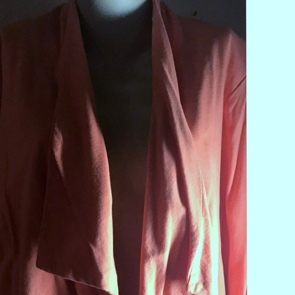 G By Giuliana Orange Cotton Summer Blazer Size 1X - Picture 6 of 9